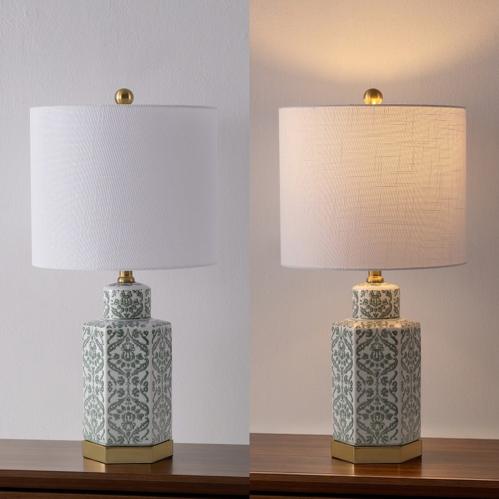 Sandra 23.5" Ginger Jar Ceramic/Metal LED Table Lamp