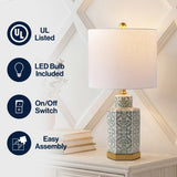 Sandra 23.5" Ginger Jar Ceramic/Metal LED Table Lamp