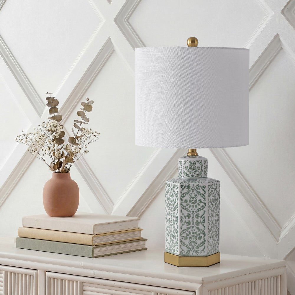 Sandra 23.5" Ginger Jar Ceramic/Metal LED Table Lamp