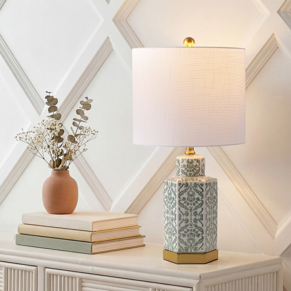 Sandra 23.5" Ginger Jar Ceramic/Metal LED Table Lamp