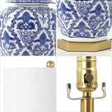 Janessa 25" Ginger Jar Ceramic/Metal LED Table Lamp