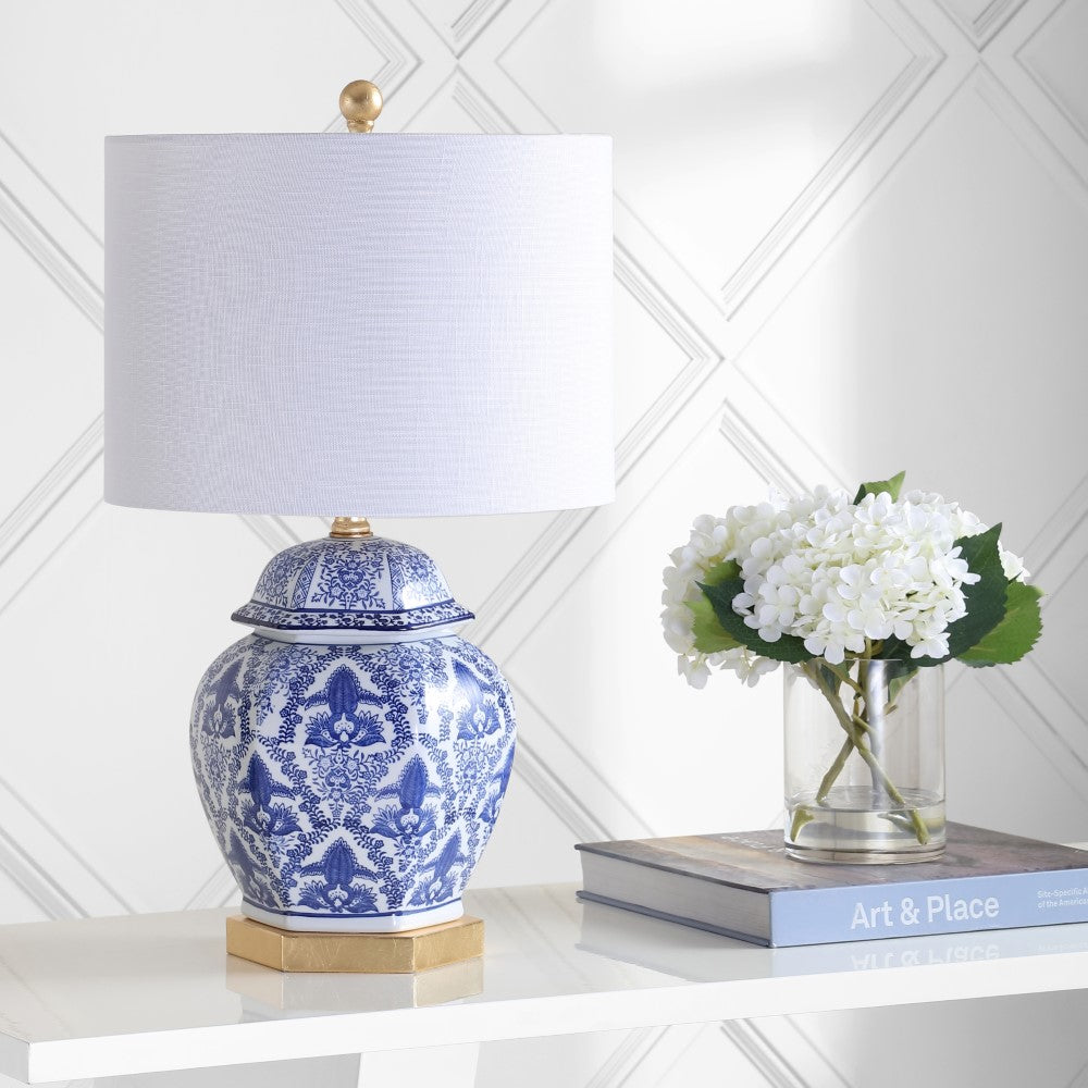 Janessa 25" Ginger Jar Ceramic/Metal LED Table Lamp