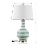 Branch 30.5" Striped Ceramic/Metal LED Table Lamp