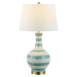 Branch 30.5" Striped Ceramic/Metal LED Table Lamp