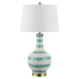 Branch 30.5" Striped Ceramic/Metal LED Table Lamp
