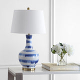 Branch 30.5" Striped Ceramic/Metal LED Table Lamp