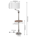 Iris 60" Metal/Glass LED Side and Floor Lamp