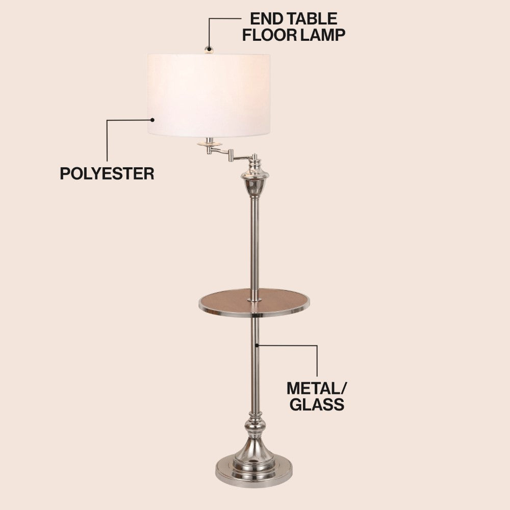 Iris 60" Metal/Glass LED Side and Floor Lamp