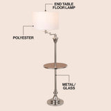 Iris 60" Metal/Glass LED Side and Floor Lamp
