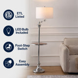 Iris 60" Metal/Glass LED Side and Floor Lamp