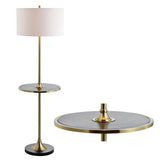 Jamari 59" Metal/Wood LED Floor Lamp with Table