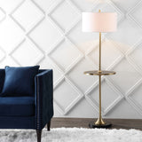 Jamari 59" Metal/Wood LED Floor Lamp with Table