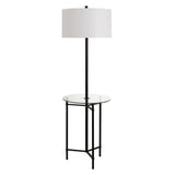 Brooklyn 59" Metal/Glass LED Side Table and Floor Lamp