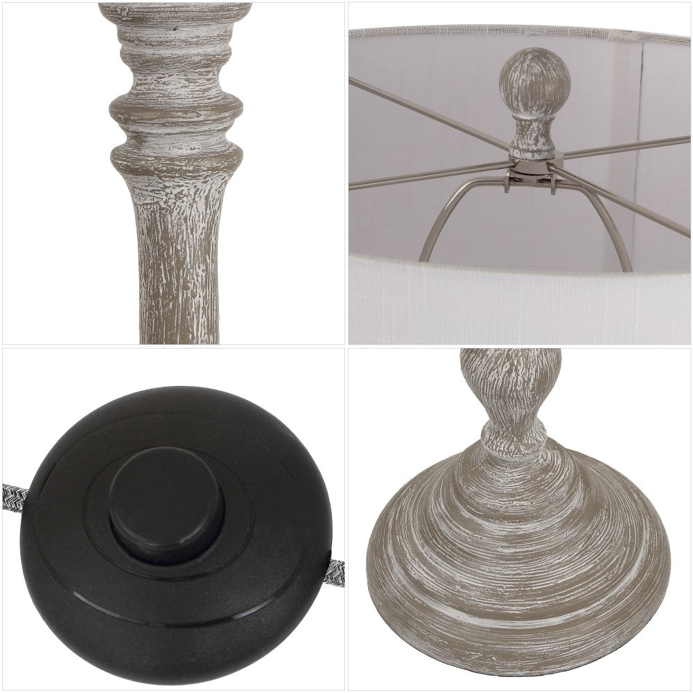 Kassandra 61.5" Resin Spindle LED Floor Lamp