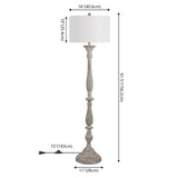 Kassandra 61.5" Resin Spindle LED Floor Lamp