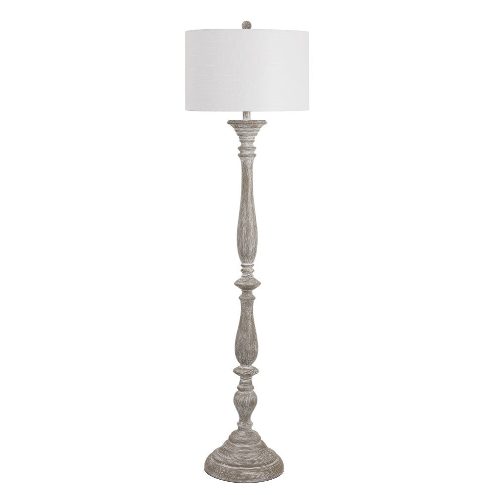 Kassandra 61.5" Resin Spindle LED Floor Lamp