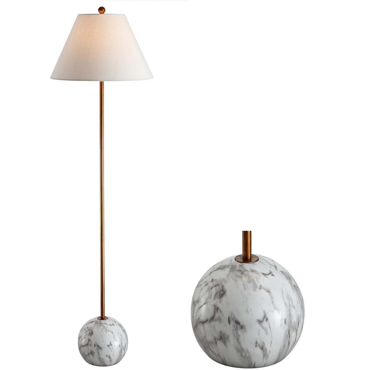 Downing 63.5" Minimalist Resin/Metal LED Floor Lamp