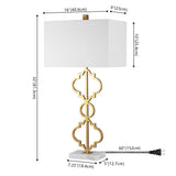 Lindbergh 32" Iron Ogee Trellis Modern LED Table Lamp