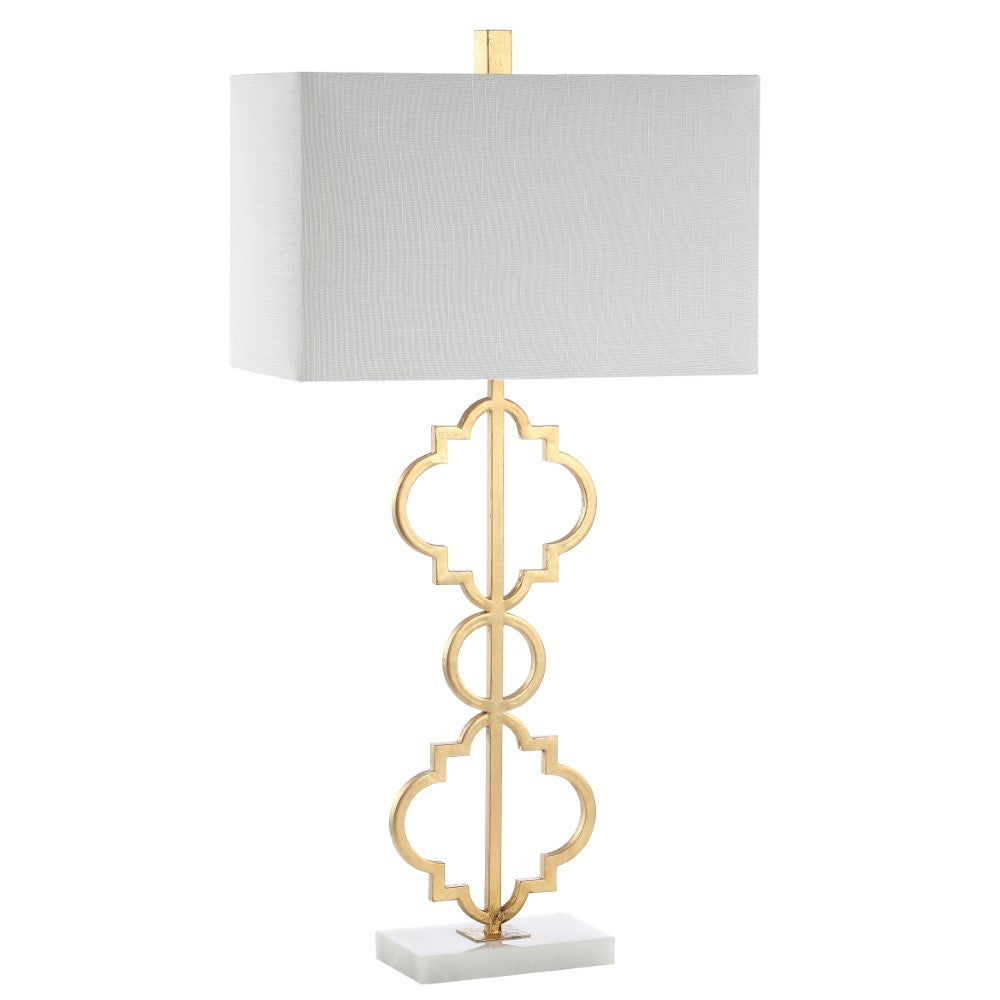 Lindbergh 32" Iron Ogee Trellis Modern LED Table Lamp