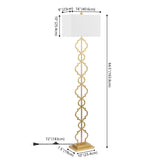 Burgess 64.5" Iron Ogee Trellis Modern LED Floor Lamp