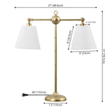 Angelonia 31" 2-Light Library Metal LED Table Lamp