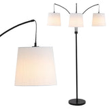 Enzo 72.5" Mid-Century Modern Head-Adjustable Iron LED Arc Floor Lamp