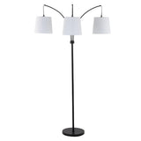Enzo 72.5" Mid-Century Modern Head-Adjustable Iron LED Arc Floor Lamp