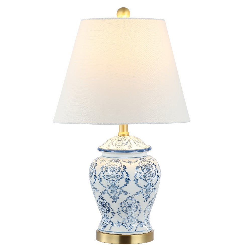 Griffith 22.25" Traditional Classic Chinoiserie Ceramic LED Table Lamp
