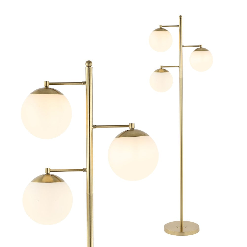 Vintage Brass 66" Modern Vintage Iron LED Floor Lamp