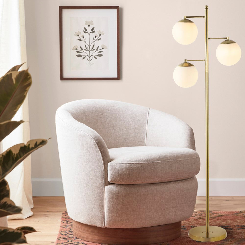Vintage Brass 66" Modern Vintage Iron LED Floor Lamp