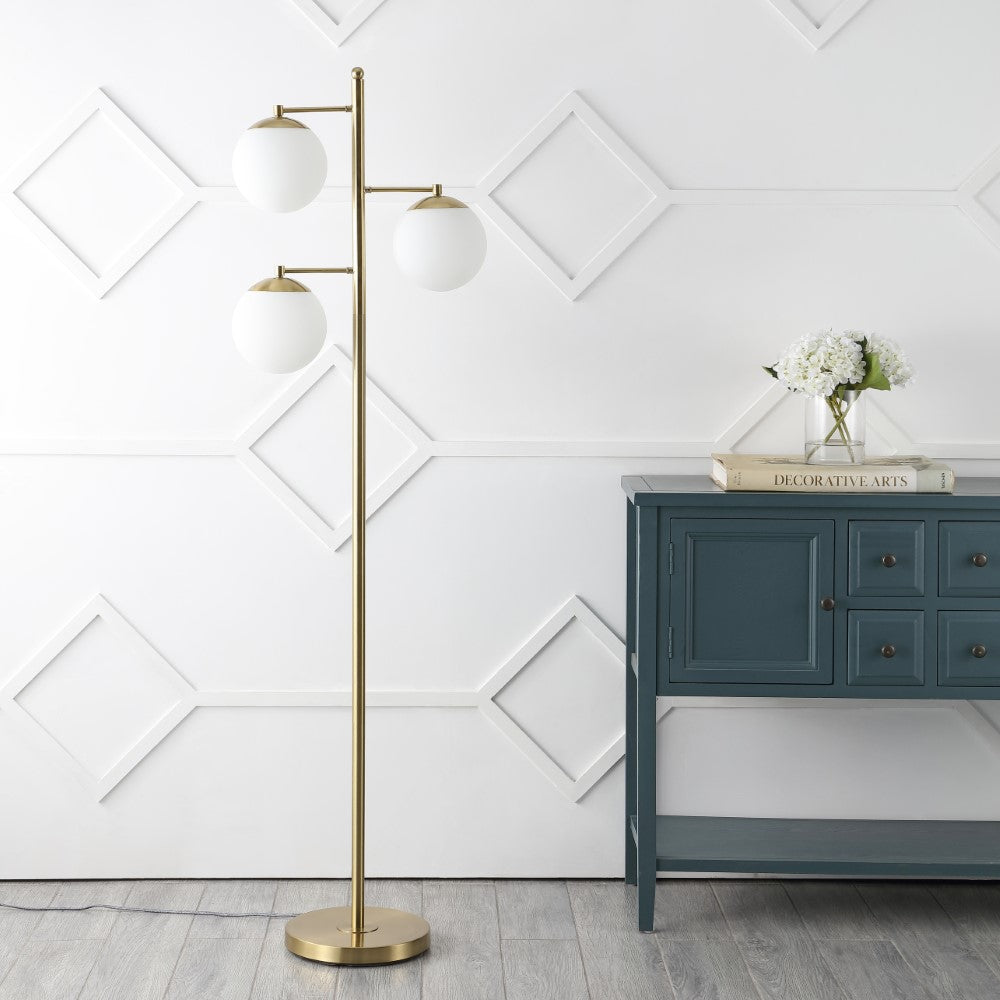 Vintage Brass 66" Modern Vintage Iron LED Floor Lamp