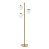 Vintage Brass 66" Modern Vintage Iron LED Floor Lamp