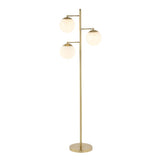 Vintage Brass 66" Modern Vintage Iron LED Floor Lamp