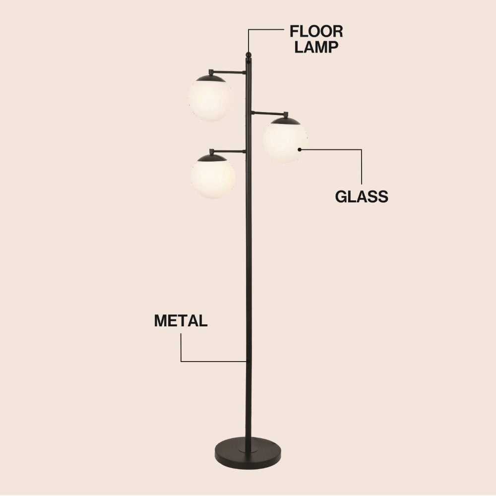 Vintage Brass 66" Modern Vintage Iron LED Floor Lamp