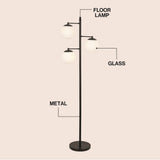 Vintage Brass 66" Modern Vintage Iron LED Floor Lamp