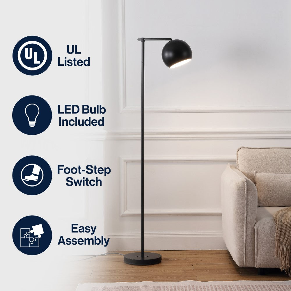 Sparks 58.5"  Modern Contemporary Iron LED Floor Lamp