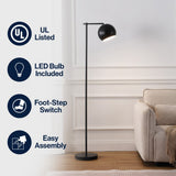 Sparks 58.5"  Modern Contemporary Iron LED Floor Lamp