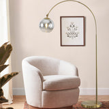 Basque Arc 71" Coastal Vintage Iron LED Floor Lamp