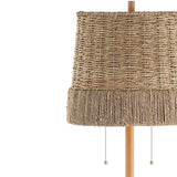 Pigadee 61" Coastal Bohemian Iron/Rattan LED Floor Lamp with Pull-Chain