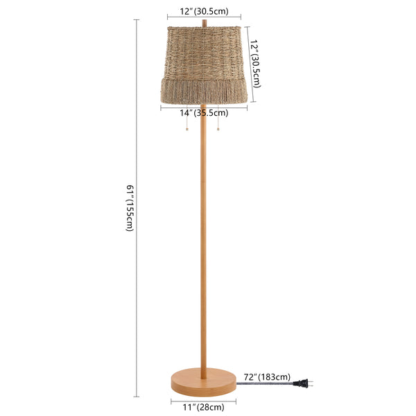 Dimension Image Brown Wood Finish / 2 Light