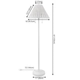 Rattan 61" Coastal Bohemian Iron/Rattan LED Floor Lamp with Pull-Chain