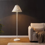 Rattan 61" Coastal Bohemian Iron/Rattan LED Floor Lamp with Pull-Chain