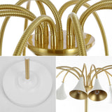 Cone 61" 10-Light Mid-Century Modern Iron Medusa Multi Head LED Floor Lamp