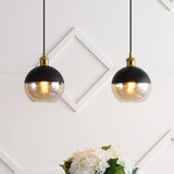 Amaryllis 7.5" Adjustable Drop Globe Metal/Glass LED Pendant