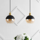 Amaryllis 7.5" Adjustable Drop Globe Metal/Glass LED Pendant