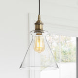 Alstroemeria 7.5" Adjustable Drop Metal/Glass LED Pendant