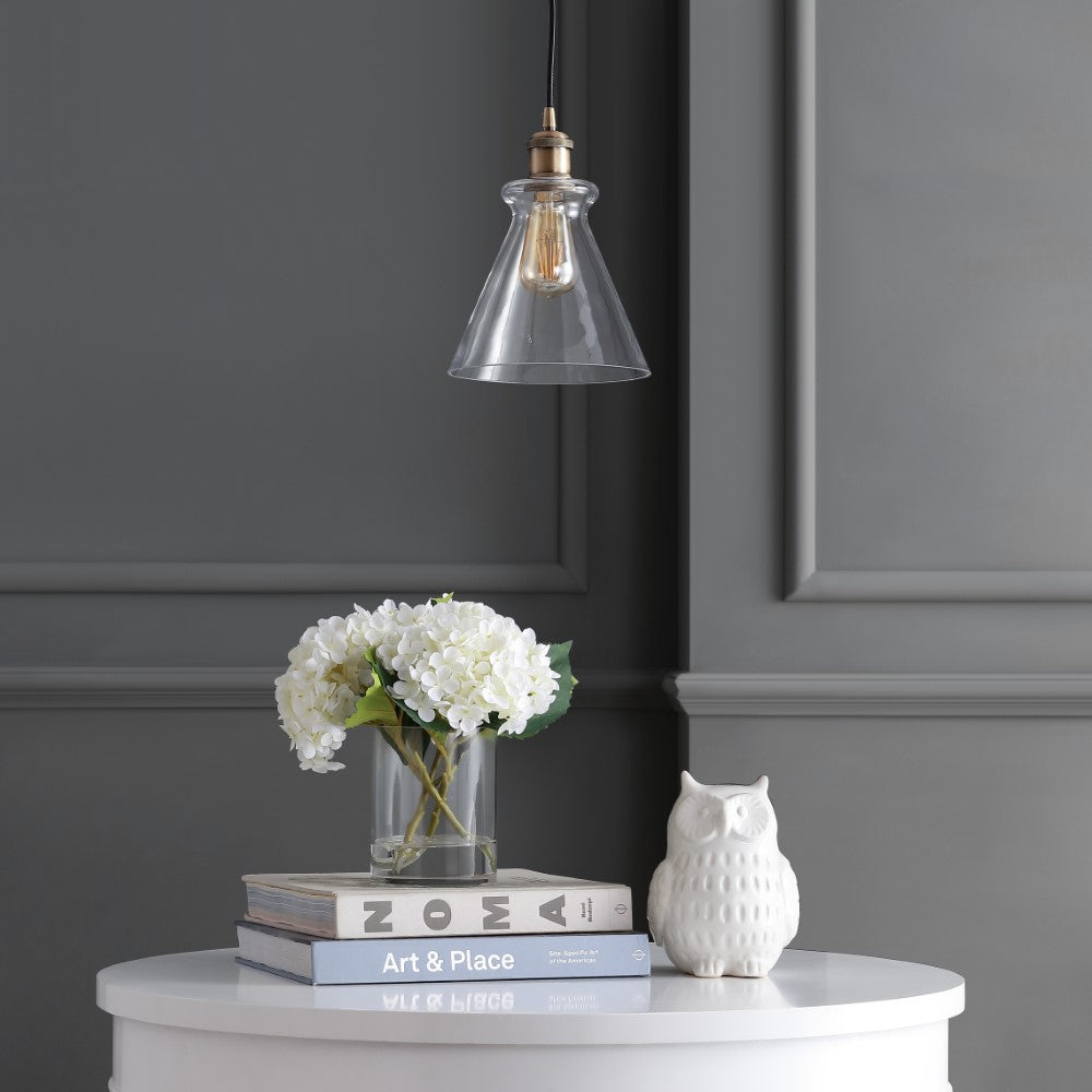 Alstroemeria 7.5" Adjustable Drop Metal/Glass LED Pendant