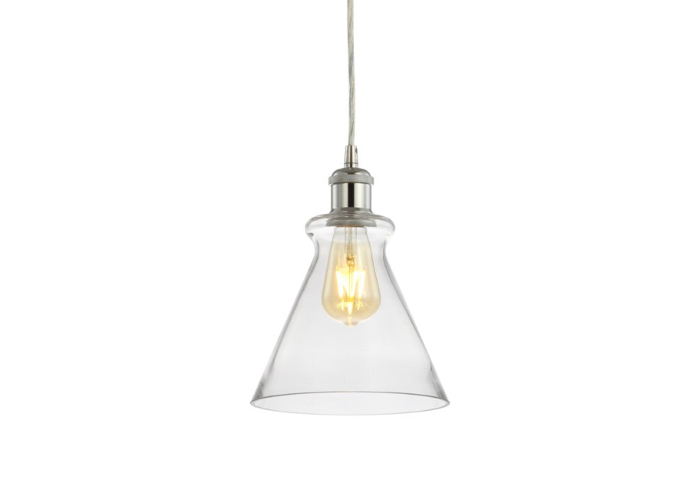 Alstroemeria 7.5" Adjustable Drop Metal/Glass LED Pendant