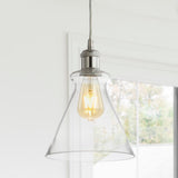 Alstroemeria 7.5" Adjustable Drop Metal/Glass LED Pendant