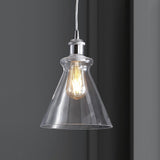Alstroemeria 7.5" Adjustable Drop Metal/Glass LED Pendant